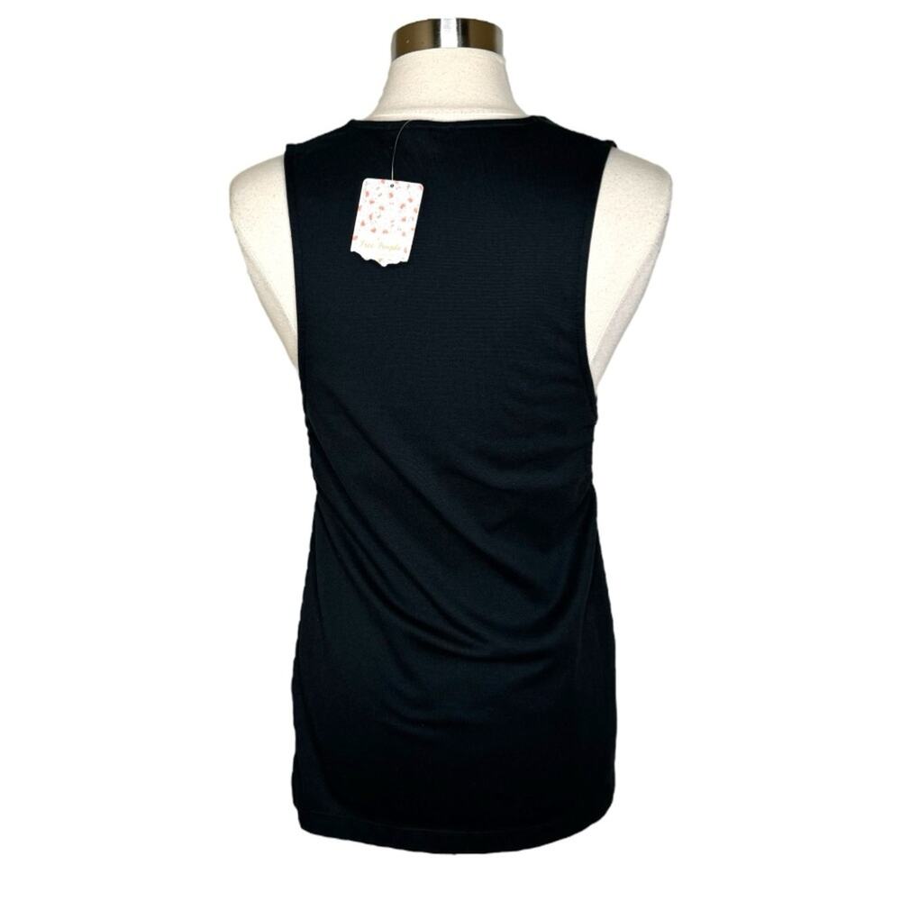 Free People Merav Tank Top Black Boho Sleeveless Shirt Women's Size XS New - Picture 2 of 10